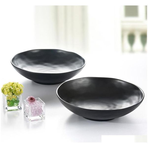 

black frost bowl melamine dinnerware big round bowl chain restaurant a5 melamine bowls melamine tableware noodle b jllifc jjxh