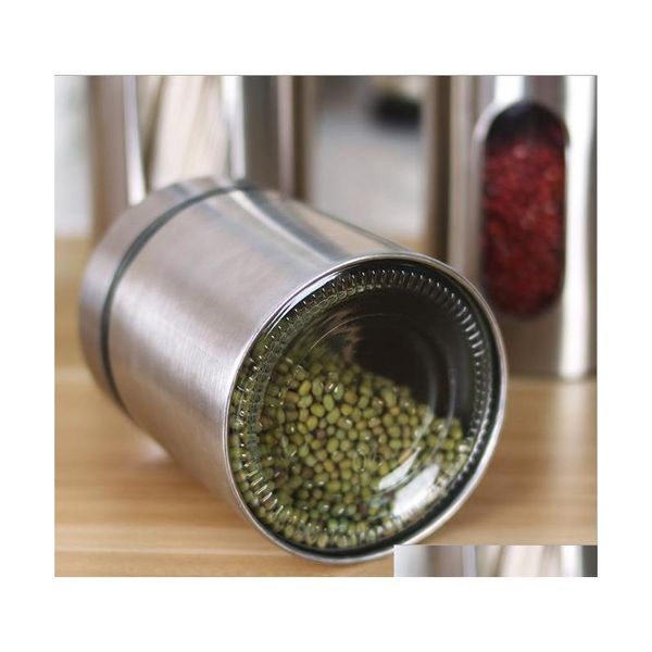 

glass food storage containers canister with stainless steel,airtight lids,storage cans for pasta,tea,coffee,cookies, qyllnf bbgargden