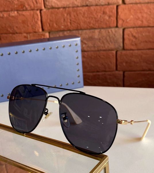 

men shinny black gold grey pilot sunglasses 0514 glasses sonnenbrille fashion sunglasses shades with box, White;black