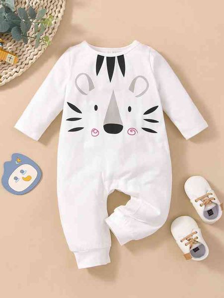 

baby cartoon graphic 3d ear design footed jumpsuit she, Blue