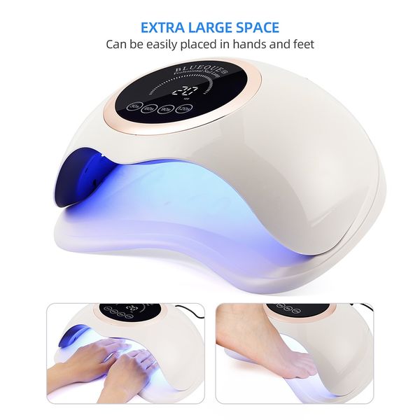 

lights high power nail dryer big lamp tow hand fast drying led uv gel polish curing nail art tool