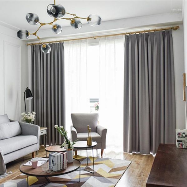 

curtain & drapes modern european style curtains for bedroom high-precision solid color high shade kitchen multi-color living room1