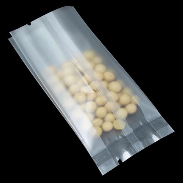 

400pcs clear plastic side gusset food packaging bag open heat seal snack dried fruits tea beans polybags packing pouch h jllggs