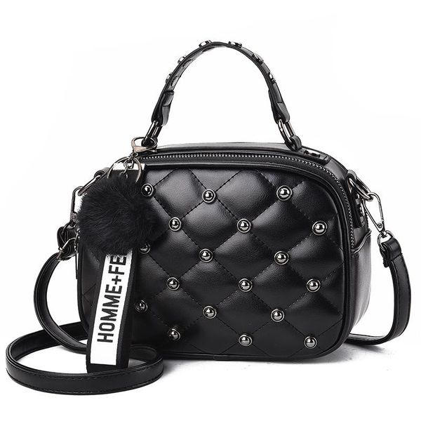 

fashion women shoulder messenger bag diamonds girl's circular crossbody bag purse ladies pu leather luxury handbags 2020