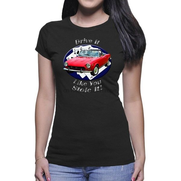 

fiat 124 spider drive it women`s dark t-shirt sport hooded sweatshirt hoodie