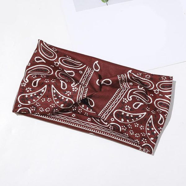 

women floral print wide hairband sport hair ribbon cross knot headband turban solid color headdress elastic hair band q wmtsyh