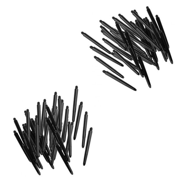 

120 pieces plastic 52mm 4.5mm 2ba re-grooved dart shafts dart accessories - black