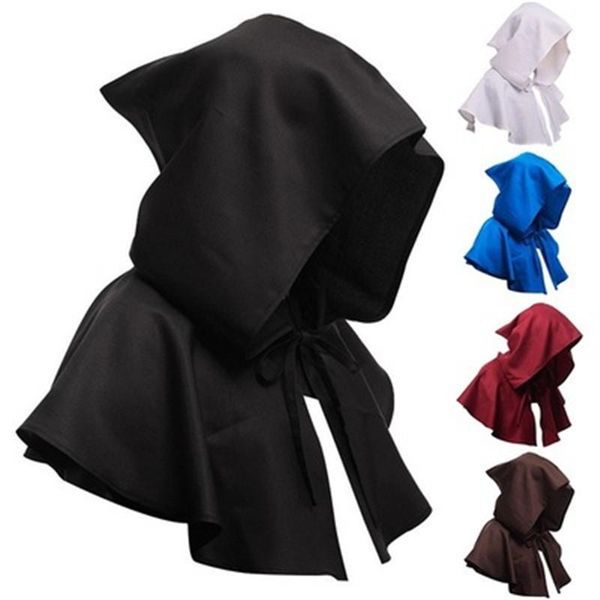 

scarves halloween costume grim reaper cloak medieval hat adult, Blue;gray