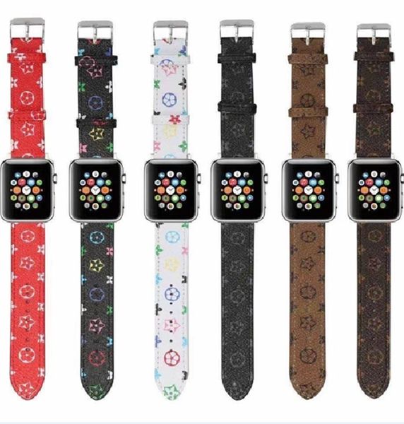 

men watch bands for apple watch bands series 5 4 3 2 1 wristband leather watch straps belt brownpattern