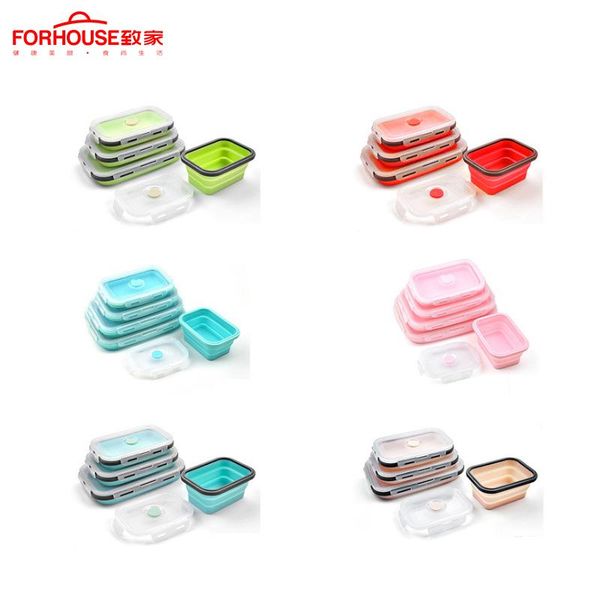

прямоугольник силиконовые складная lunch box folding хранения продуктов контейнер портативный bento box прямоугольник силикон 50 рабата jllr