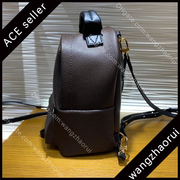 

5a mochilas quality palm spring famous women school backpack leather desig bags lady box fashion satchel bran rucksack with mini b0 jbmw, Red;black