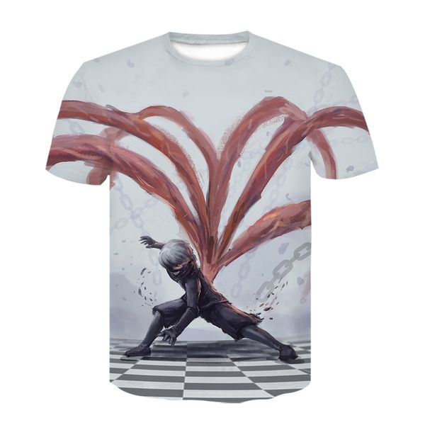 

summer anime tokyo ghoul for and men printing oversize wholesalers 3d print shirts plus size oversized aesthetic men clothing