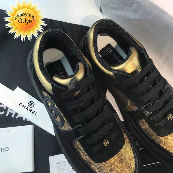 

zhaoyangoufashion sneakers women shoes counter the latest vamp leather luxury standard manufacturing fine packaging charei, Red;white