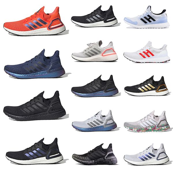 

sport running shoes ultraboost 20 iss us national lab solar red tech indigo currency dash grey mens womens trainers runners, White;red