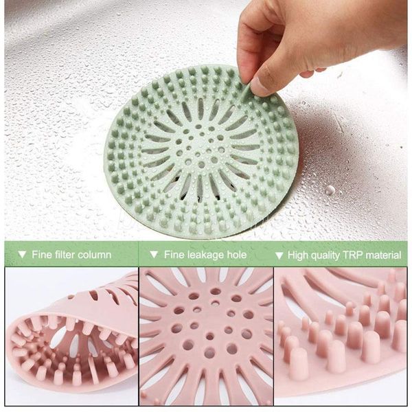 

creative anti-blocking hair catcher plug trap shower floor drain cover sink strainer filter portable bathroom kitchen accessories