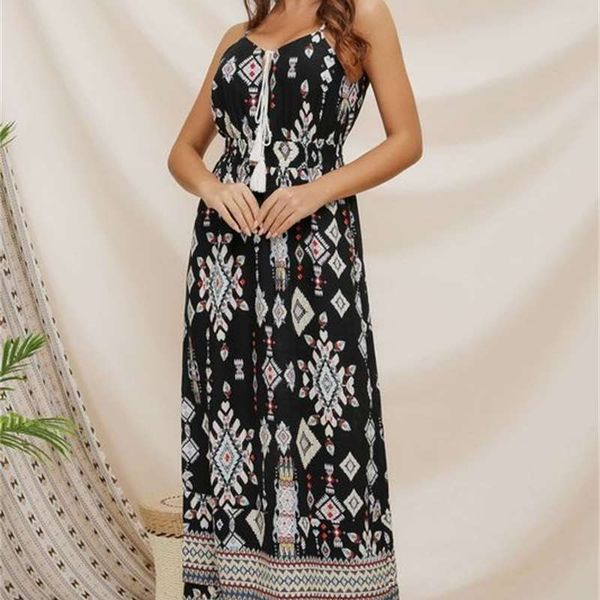 

women's printed high waist holiday dress, Black;gray