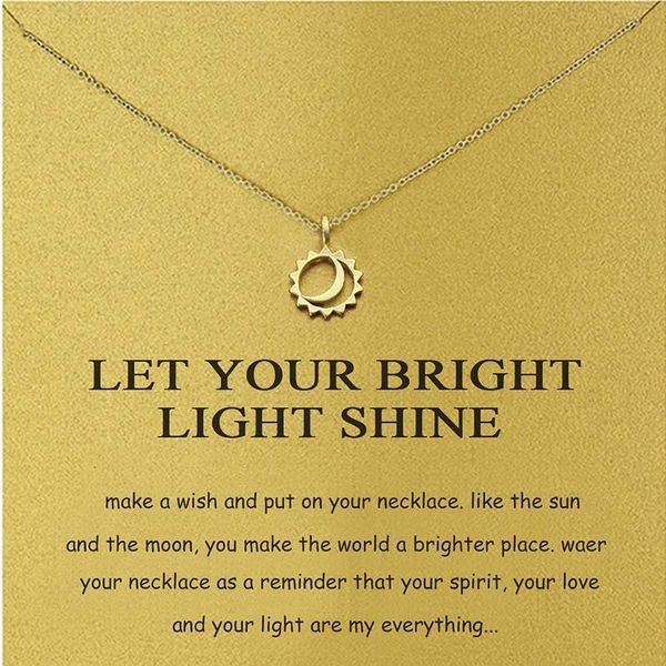 

trendy fashion gold silver color tiny chain sun moon necklace women girl minimalist small pendant choker necklaces jewelry, Golden;silver