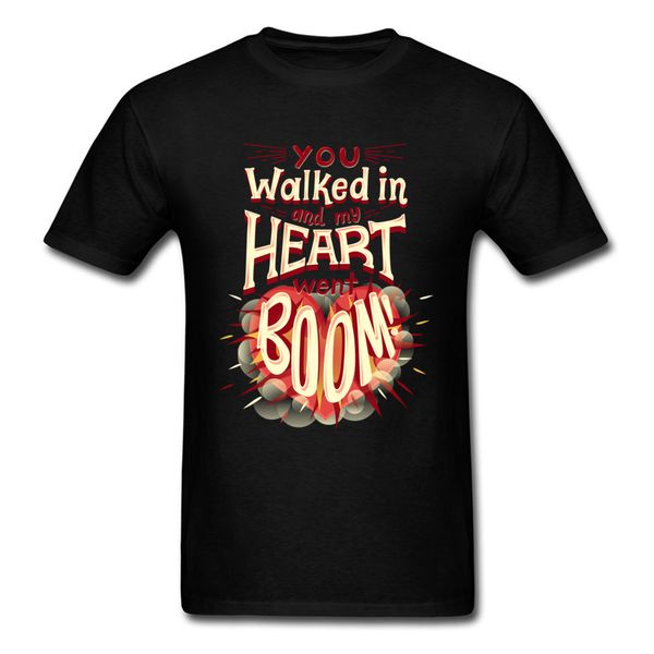 

you walked in and my heart boom t-shirt funny man t shirt black tshirt couples boyfriend gift clothes sport hooded sweatshirt hoodie