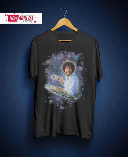 

bob ross painting the galaxy kids & adults black tee sport hooded sweatshirt hoodie
