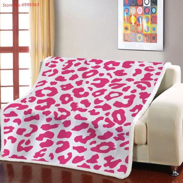 

leopard colorful sherpa fleece blanket on sofa bed 3d animals skin print winter warm bed cover plush soft throw blanket for teen