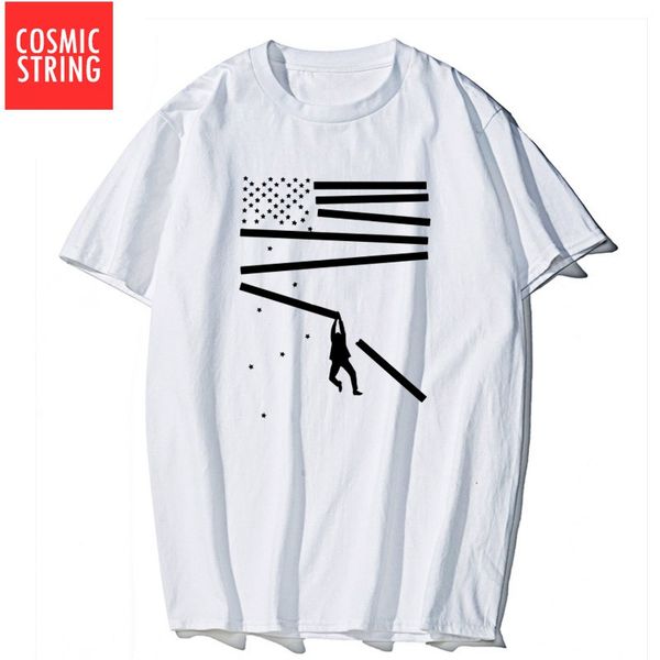 

cosmic string funny creative print casual loose tshirt cool o neck male sport hooded sweatshirt hoodie men t shirt