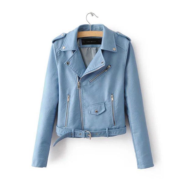 

fashion- spring fashion good quality ladies basic street women short pu leather jacket, Black;brown