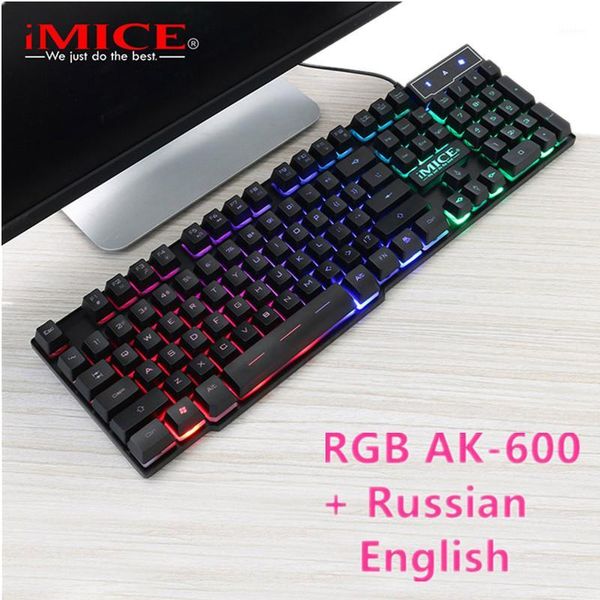

imice gaming keyboard imitation mechanical keyboard with backlight russian gamer wired usb game keyboards for computer1