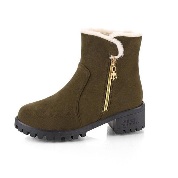 

women winter boots ladies female light brand fashion casual leather designer luxury ankle fur boots shoes woman snow, Black