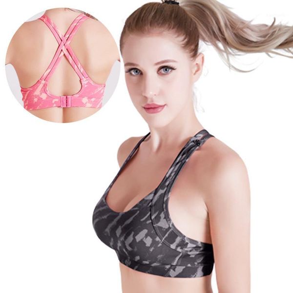

gym clothing cross strap back women sports bra professional quick dry padded shockproof fitness running yoga sport brassiere jogging1, White;black