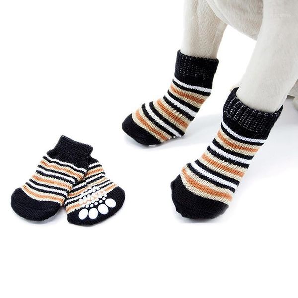 

dog apparel pet cute non-skid knitted cotton socks for small and medium dogs puppy warm walk with love heart supplies1