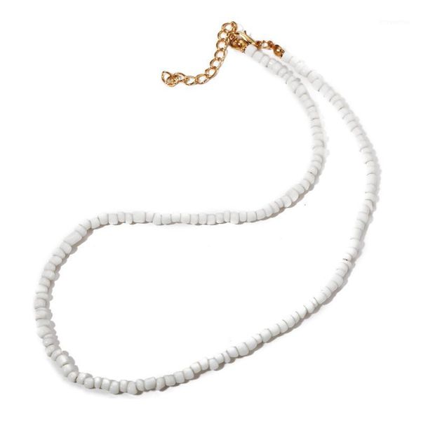 

trendy dainty bead necklace simple charms boho jewelry chains beaded women accessories choker fashion jewlery mothers day gift1, Golden;silver