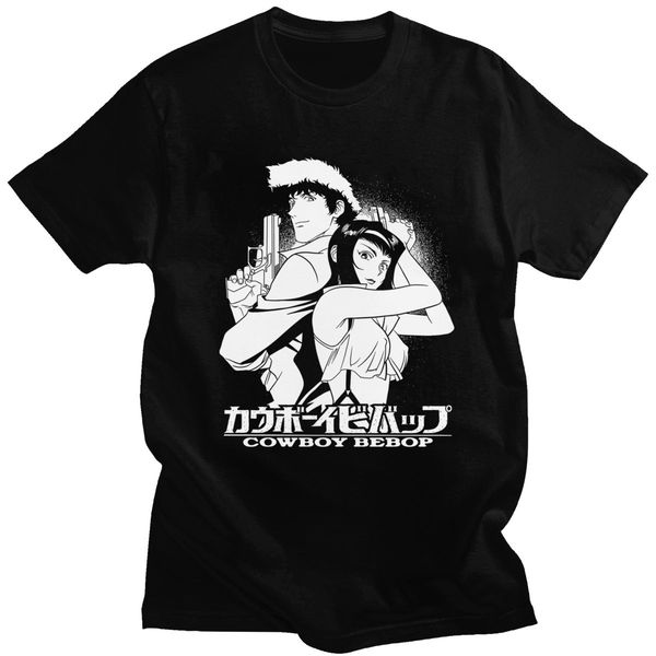 

novelty men's animated tv show cowboy bebop short sleeves leisure ga spike spiegel and faye tee gift hooded sweatshirt hoodie men t shi