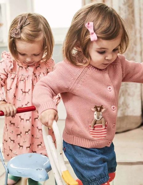 

winter new girl's animal cotton cartoon pattern children's sweater v263, Blue
