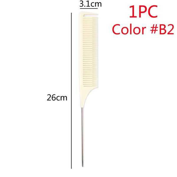 

highlight fine-tooth hair styling comb heat resistant pin rat tail comb separate parting hair salon professional comb q sqcekg, Silver
