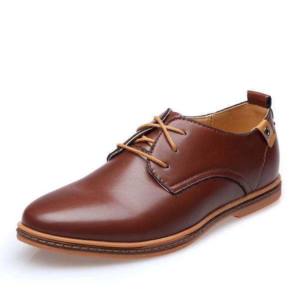 

oxfords кожа мужская обувь узелок дышащие формальное офис человек большой размер квартира дом повседневные платья обувь мужчин 201009, Black