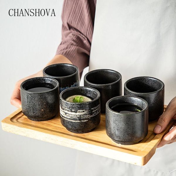 

chanshova ретро стиль цвета глазурь случайные ручная роспись керамический 180мл чайная китай фарфор малый и большой чашки кофе h262 jllklw