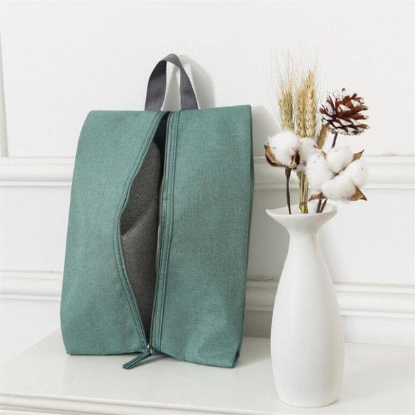 

new convenient oxford cloth travel shoe bag foldable bag thin light shoe bags sorting pouch zipper home storage handbag