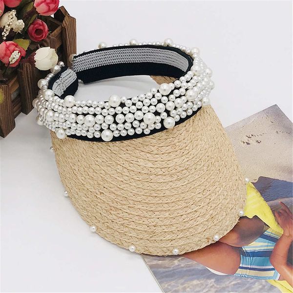 

pearl summer hat woman visors casquettes caps designer cap beach hats beanie highly quality, Blue;gray