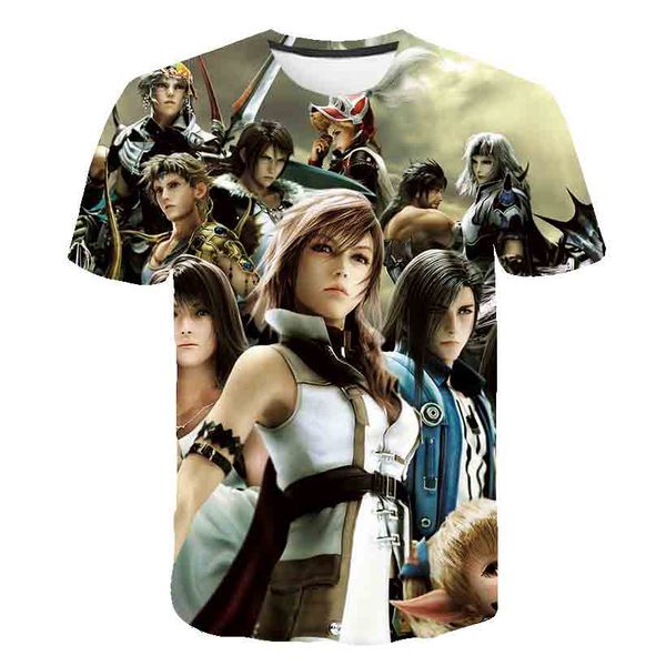 

japanese game final fantasy anime satanist moive graphic 3d print shirts hippie aesthetic funny men clothing