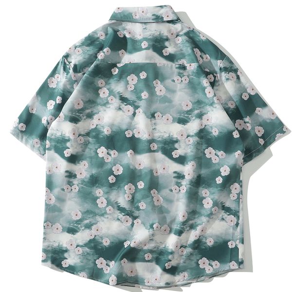 

2021 new aelfric eden hip hop flowers floral men summer harajuku oversize streetwear short sleeve hawaiian beach shirts if03, White