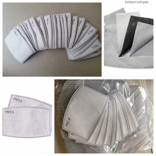 

masks pm2.5 ply 5 face filter pad replaceable with activated carbon mask filters breathing mouth muffle insert cca12039 2000factory