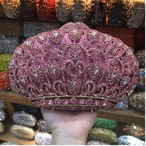 

women sier/purple/red/pink evening bags crystal clutch bags ladies wedding pary lantern bag female clutches purses for bride1