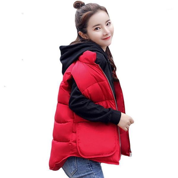 

causal bread jas jas women's big bag women cats vest short slender stand hard vest winter down 2019 new1, Black;white