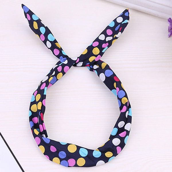 

women rabbit bunny ear headbands polka dot printed cute bow wire elastic hair bands headband hair accessories wholesale q bbyqdp
