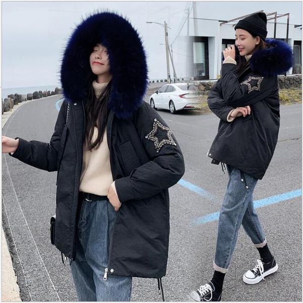 

women parka 2019 fashion winter jas women hooded wind -tight women's clothing warm short thicken winter coat 2891, Black