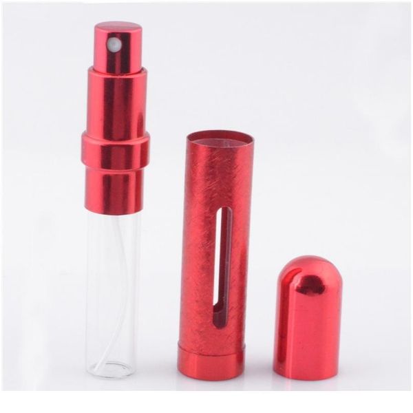 

jxcaih 12ml mini travel portable replaceable empty atomizer perfume bottle aluminum pump spray cosmetic glass c sqcppq