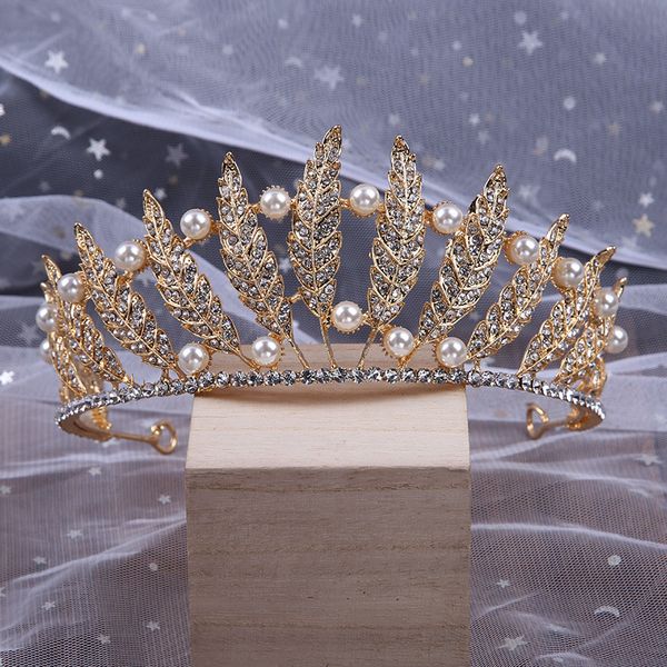 

2019 new bridal korean atmosphere wedding dress headdress female 18 crown jewelry, Silver