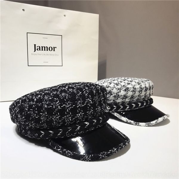 

toyj retro art octagonal hat for women autumn style winter casual plaid artist british fashion woman woolen berets hats