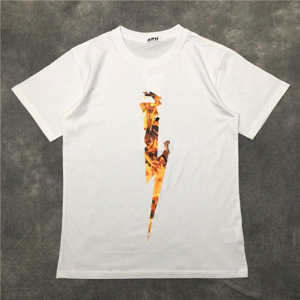 

man luxury 2021 new fire neil thunderbolt hip shirt skateboard parkour street cotton t-shirts n194 tzrz, White;black