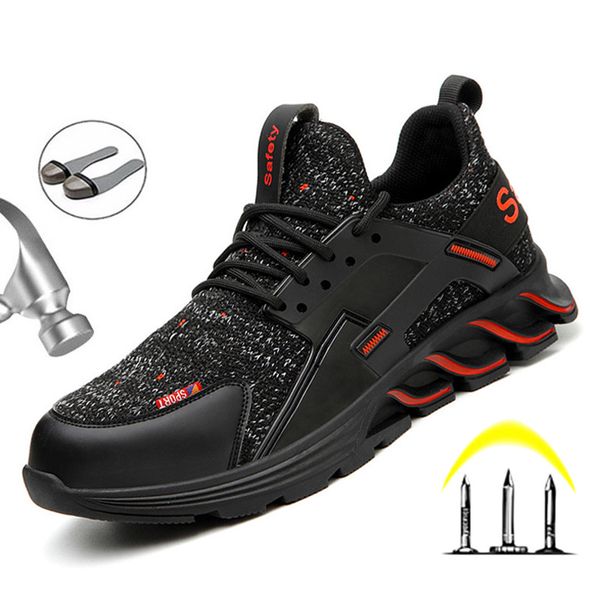 

work safety boots breathable steel toe boots ryder anti-smashing safety shoes work sneakers indestructible shoes men work boots y200915, Black;brown